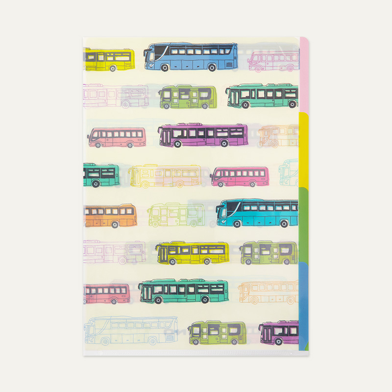 ポケットで仕分けられるクリアファイル事例